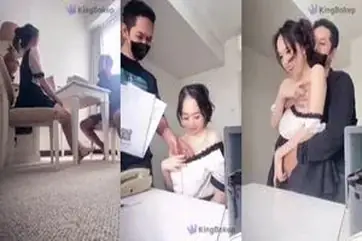 Gadis Cantik Goyang Atas Kasur Hotel Cermin